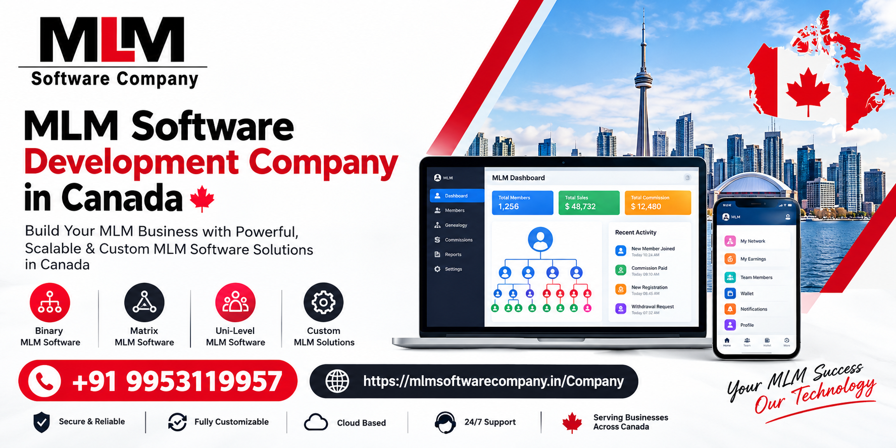 MLM Software Development Company in Canada – Contact 9953119957 for Smart MLM Solutions