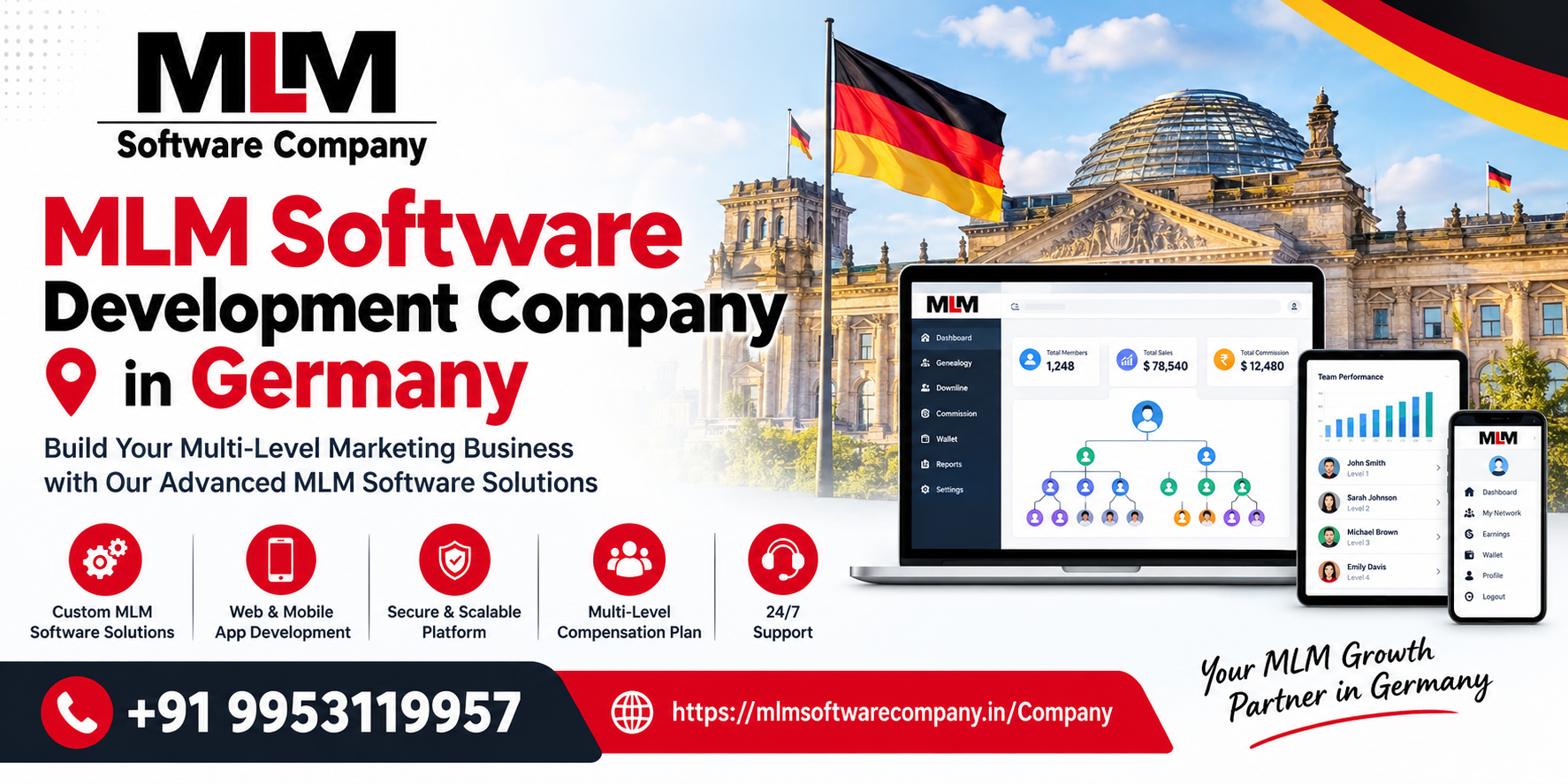 MLM Software Development Company in Germany – Call 9953119957 for Your Business Software Needs