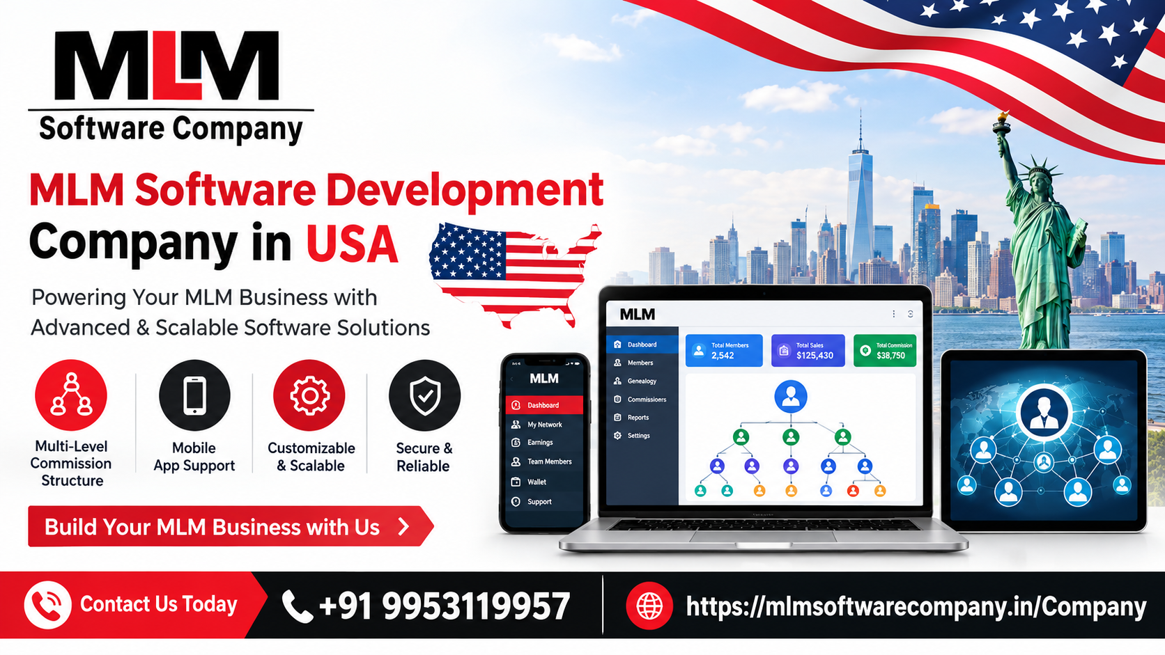 MLM Software Development Company in USA – Smart Business Solutions | Call 9953119957